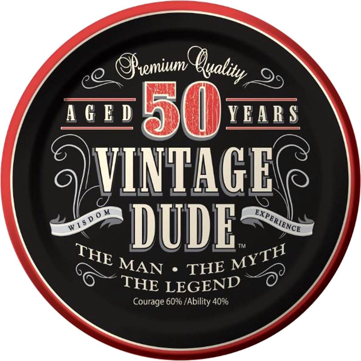 CREATIVE PARTY - Set van Vintage 50 jaar borden - Decoratie > Borden